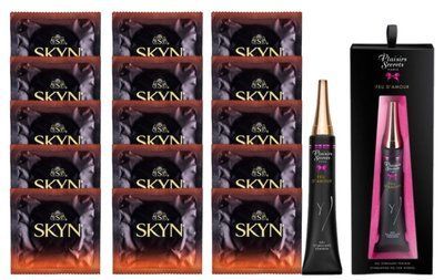 Комплект Skyn Warming 15 шт + Plaisirs Secrets Feu d&rsquo;Amour 30 мл SOS14519 фото