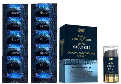 Комплект Pasante Extra Safe 10 шт + Intt Greek Kiss (15 мл) SOS14168 фото