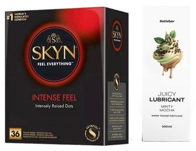 Набор Лубрикант Satisfyer Minty Mocha 300мл + SKYN Intense Feel 36 шт. SOS12817 фото