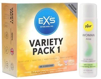 Набір EXS Variety pack 1 (48 шт) + pjur Woman Aloe 100 мл SOS13417 фото