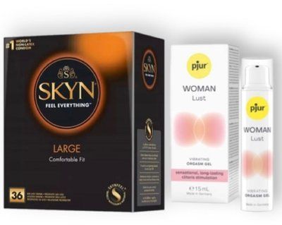 SKYN Large, 36 шт + pjur Woman Lust 15 мл SOS6851 фото