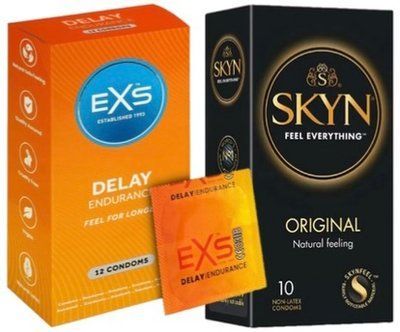 Набор с SKYN Original 10 штук + EXS Delay, 12 шт SOS7899 фото