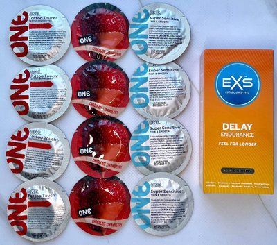 Набор 12 штук ONE Super Sensitive, Tattoo Touch, Flavor Waves + EXS Delay (12 шт.) SOS3948 фото