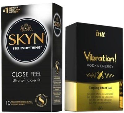 Набір з SKYN Close Feel (10 шт) + Рідкий вібратор Intt Vibration Vodka (15 мл) SOS9806 фото