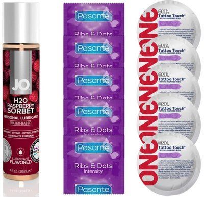 Набір 10 шт Pasante + ONE + System JO Raspberry Sorbet (30 мл) SOS4593 фото