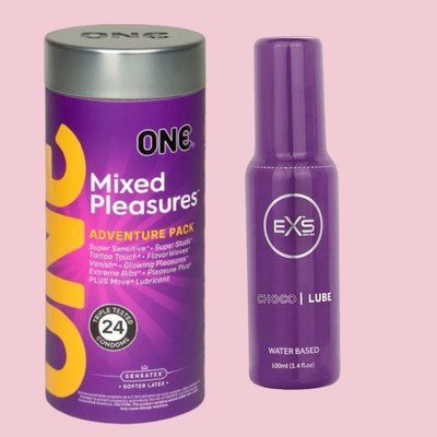 Набір ONE Mixed Pleasures 24 шт + Лубрикант EXS Choco Lube 100 мл SOS4397 фото
