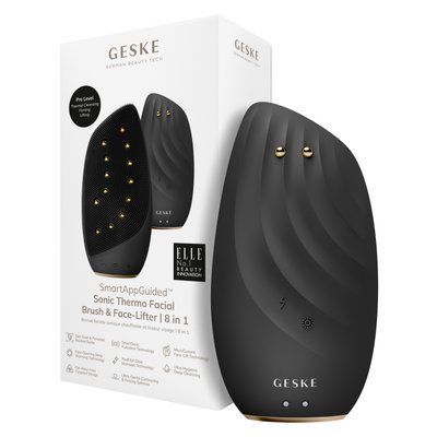 Очищувальна щітка для обличчя GESKE Sonic Thermo Facial Brush&Face-Lifter 8в1 gray HB0086 фото
