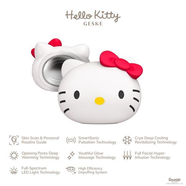 Ультразвуковая маска тепло и холод GESKE Sonic Warm&Cool Mask 8в1 в форме головы by Hello Kitty HB0596 фото