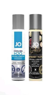 Набір лубрикантів System JO H2O COOLING (30 мл) + System JO White Chocolate Raspberry (30 мл) LB74 фото