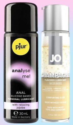 Набір лубрикантів pjur analyse me! Relaxing jojoba silicone 30 мл + JO Champagne (60 мл) LB605 фото