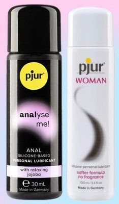 Набір лубрикантів pjur analyse me! Relaxing jojoba silicone 30 мл + pjur Woman 100 мл LB556 фото