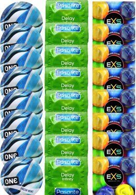 Набір 24 шт ONE Fresh Mint + Delay Infinity + EXS BUBBLEGUM SOS7501 фото