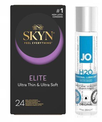 Набір : SKYN Elite 24 шт та Лубрикант System JO H2O ORIGINAL (30 мл) SOS81 фото