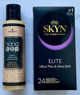 Комплект SKYN Elite 24 шт - Лубрикант вкусовой Sensuva Handipop Orange Creamsicle (125 мл) SOS3349 фото