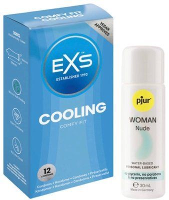 Комплект EXS Cooling 12 шт + Pjur Woman Nude 30 мл SOS13618 фото