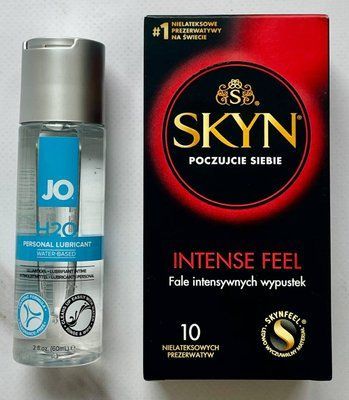 Комплект Skyn Intense Feel 10 шт + Лубрикант System JO H2O ORIGINAL (60 мл) SOS2999 фото