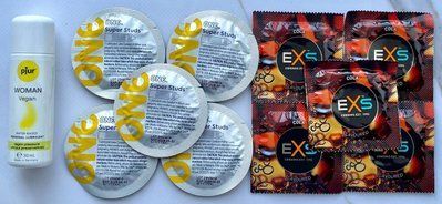 Набор One Super Studs 5шт + EXS Crazy Cola 5шт + Лубрикант pjur Woman Vegan 30 мл SOS3499 фото