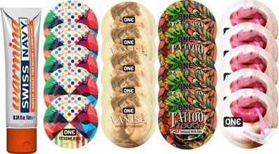 Набор из Swiss Navy Water-Based 10 мл + ONERibs + ONE Vanish + ONETattoo + ONE Bubblegum SOS8547 фото