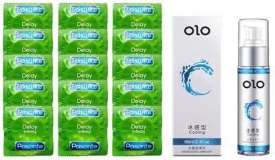 Комплект: Pasante Delay 15 шт + Лубрикант OLO 60 мл охолоджуючий SOS11060 фото