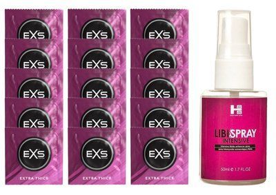 Комплект EXS Extra Thick 15 шт + SHS LibiSpray SOS14711 фото