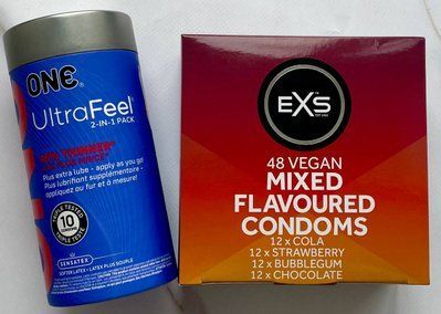 НАБІР резинок ONE UltraFeel 2-in-1 10 шт - EXS Mixed Flavoured 48 шт SOS3149 фото