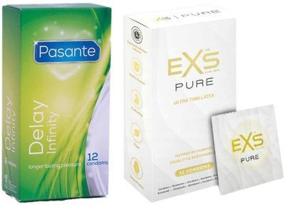 Набір з Pasante Infinity Delay, 12 шт + EXS Pure 12 шт SOS8146 фото
