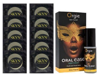 Комплект SKYN Pina Colada 10 шт + ORGIE Oral Ease Deepthroat Spray (15 мл) SOS13718 фото