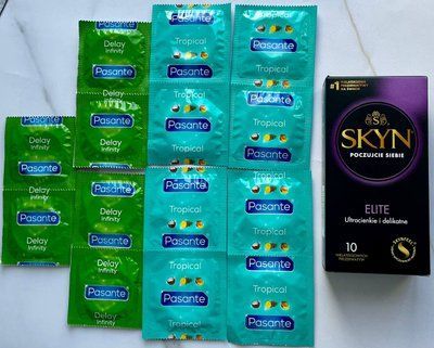 Комплект Skyn Elite 10 шт + Pasante Tropical 8 шт, Delay 6 шт SOS3049 фото