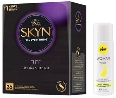 Комплект Skyn ​​Elite 36 шт + pjur Woman Vegan 30 мл SOS13318 фото