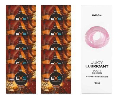 Комплект: EXS CRAZY COLA 10 шт. + Лубрикант Satisfyer Booty Silicon 150 мл SOS11414 фото