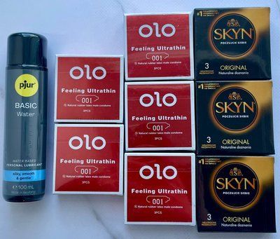 Набор 24 шт OLO возбуждающие 001 + Skyn ​​Original + Лубрикант pjur Basic Waterbased, 100 мл SOS3799 фото