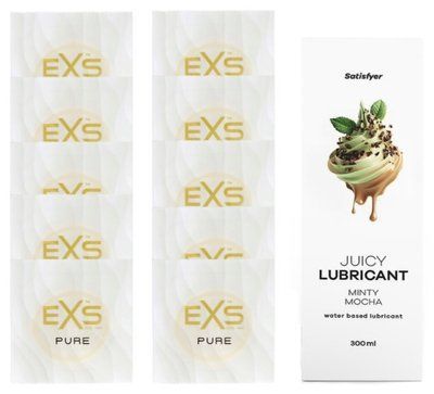 Набір: EXS Pure 10 шт. + Лубрикант Satisfyer Minty Mocha 300 мл SOS11210 фото