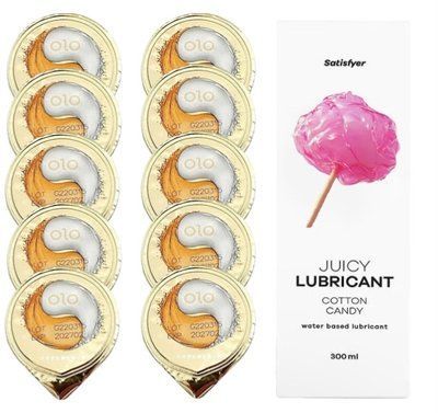 OLO &ldquo;Лід і Полум&rsquo;я&rdquo; 10 шт. + Лубрикант Satisfyer Cotton Candy 300 мл SOS12518 фото