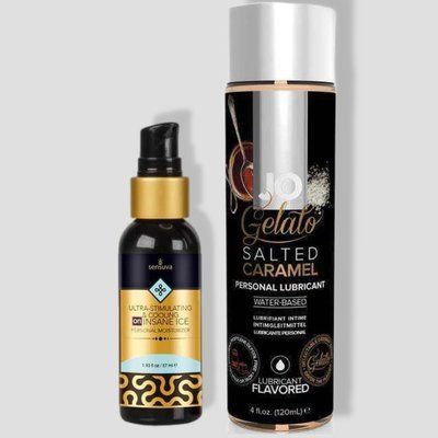 Sensuva Ultra-Stimulating ON Insane Ice (57 мл) + JO GELATO Salted Caramel (120 мл) LB273 фото
