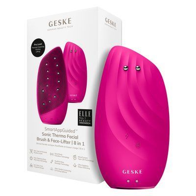 Очищувальна щітка для обличчя GESKE Sonic Thermo Facial Brush&Face-Lifter 8в1 magenta HB0087 фото