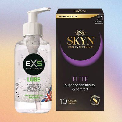 Набор Skyn ​​Elite 10 шт. + Лубрикант EXS Aloe 250 мл (прозрачный) SOS4348 фото