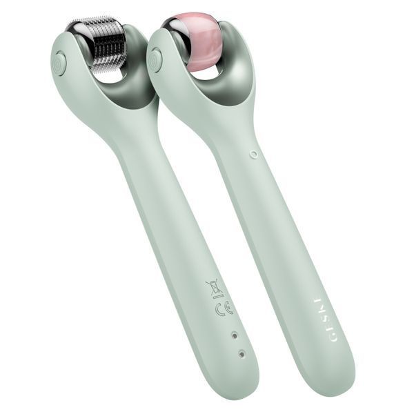 Электронный роллер для лица с микроиглами GESKE MicroNeedle Face Roller 9в1 green HB0195 фото