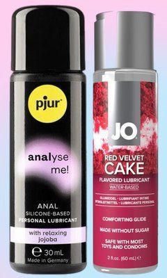 Набір лубрикантів pjur analyse me! Relaxing jojoba silicone 30 мл + JO Red Velvet Cake (60 мл) LB606 фото