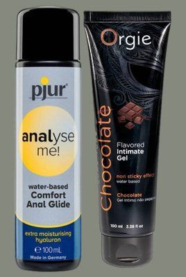 Набір лубрикантів pjur analyse me! Comfort water glide 100 мл + LUBE TUBE шоколад, 100 мл ORGIE LB1008 фото