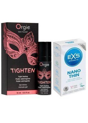 Гель для звуження Orgie&ndash; Tighten (15 мл)+ EXS NANO Thin 12 шт SOS6702 фото