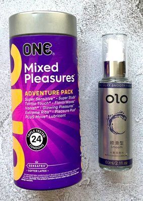 Набір ONE Mixed Pleasures (24штук) + Лубрикант "olo smooth" 60 мл SOS2350 фото