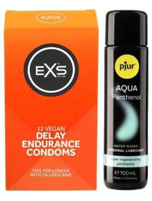 Набір EXS Delay (12 шт) + pjur Aqua Panthenol 100 мл SOS13469 фото