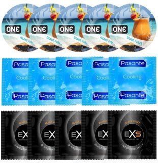 Набір 15 шт ONE Island Punch + Pasante Cooling + EXS Black Latex SOS7153 фото