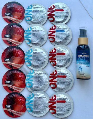 Набір 15 штук ONE Super Sensitive, Tattoo Touch, Flavor Waves + Sensuva Ultra-Thick Water-Based (57 мл) SOS3900 фото