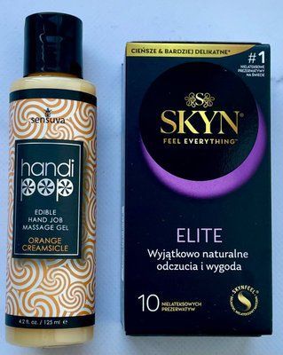 Комплект SKYN Elite 10 шт - Лубрикант вкусовой Sensuva Handipop Orange Creamsicle (125 мл) SOS3350 фото