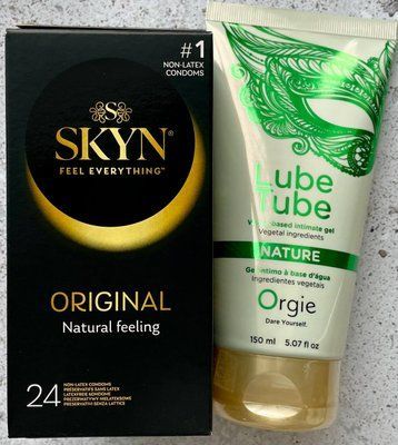 Набір SKYN ORIGINAL NON-LATEX 24 ШТ + LUBE TUBE NATURE, 150 мл ORGIE SOS1103 фото