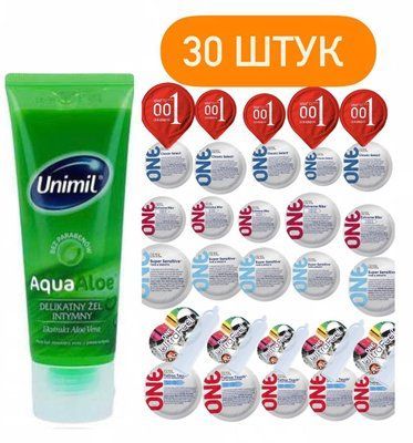 Набор из 30 шт ONE и OLO + Подарок Лубрикант Unimil Aloe 80 мл SOS1304 фото