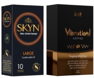 SKYN Large 10 шт + Intt Vibration Coffee (15 мл) SOS7053 фото