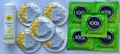 Набор One Super Studs 5шт + EXS Extreme 5шт + Лубрикант pjur Woman Vegan 30 мл SOS3500 фото