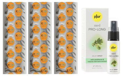Комплект: EXS Delay 15 шт + Пролонгатор pjur MED Prolong Spray 20 мл SOS11111 фото